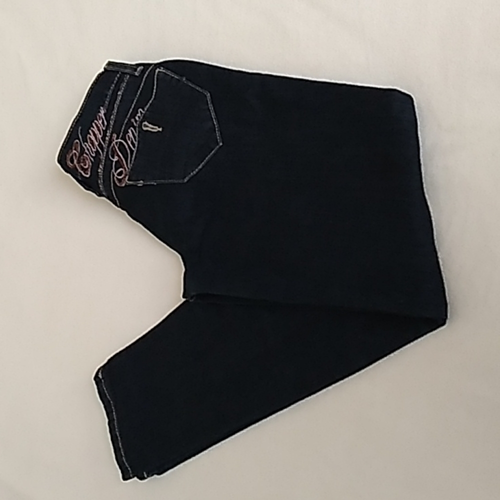Womens Chopper Denim Dark Wash Blue Jeans Size 2